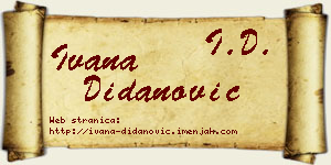 Ivana Didanović vizit kartica